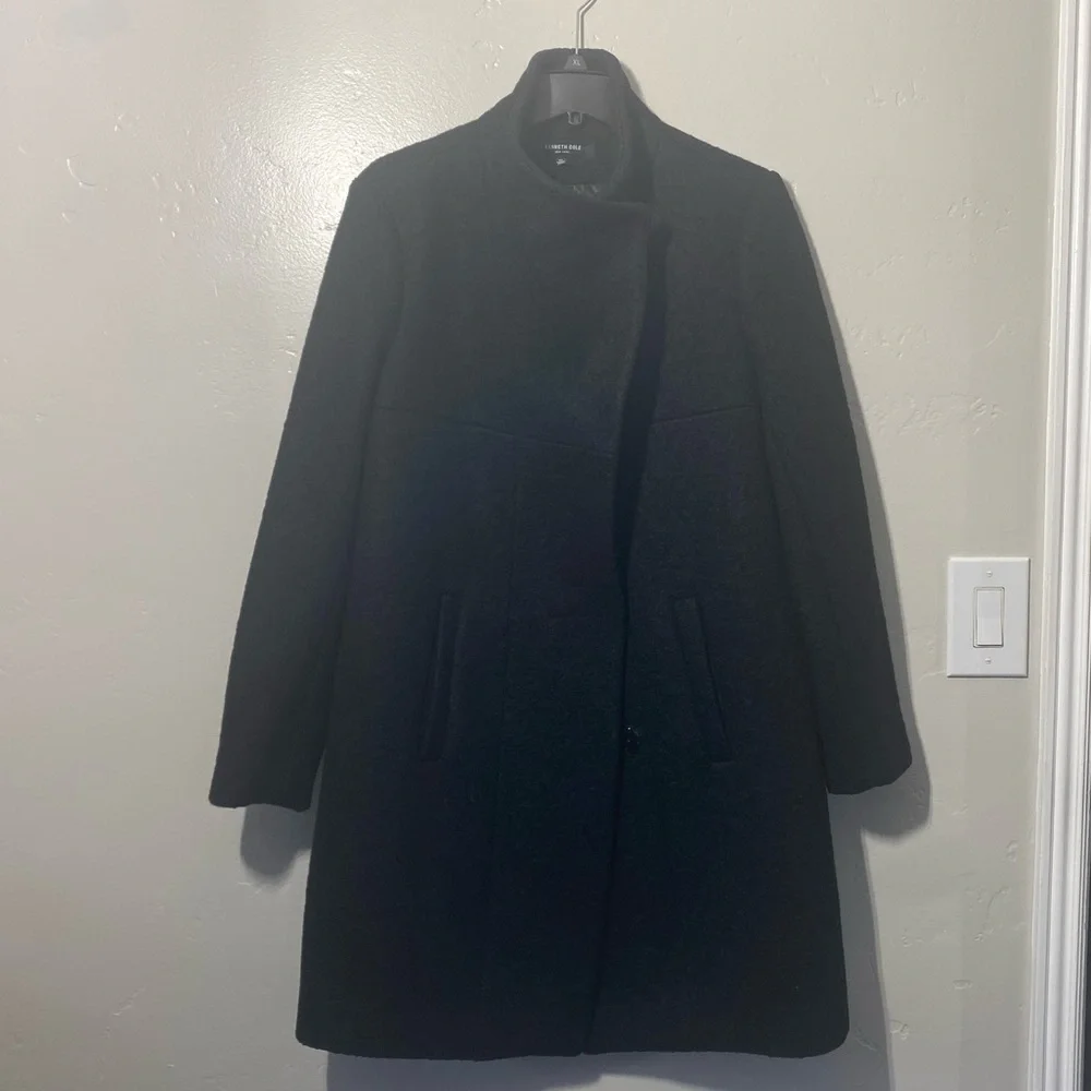 NWOT black Kenneth Cole wool coat. Size XL. - Picture 2 of 4